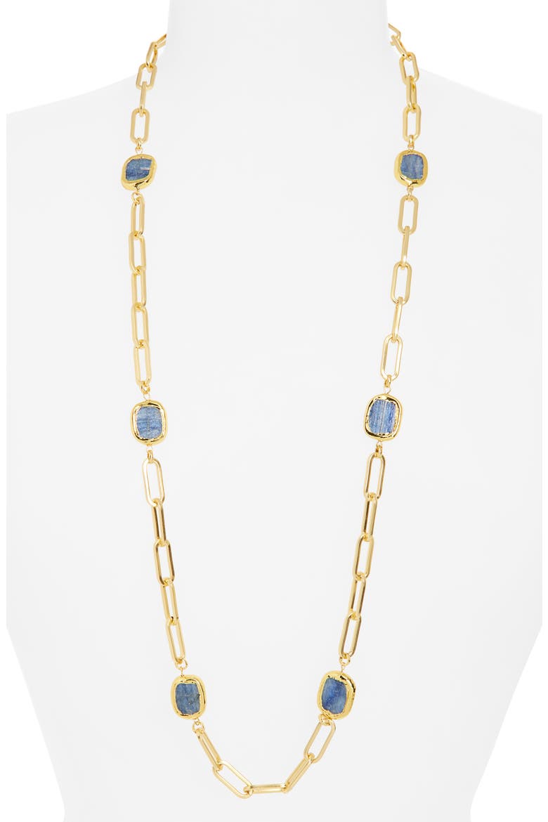 Kyanite Station Necklace, Alternate, color, GOLD
