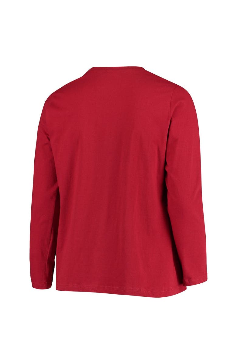 FANATICS Women's Fanatics Branded Cardinal Arizona Cardinals Plus Size Primary Logo Long Sleeve T-Shirt, Alternate, color, Cardinal