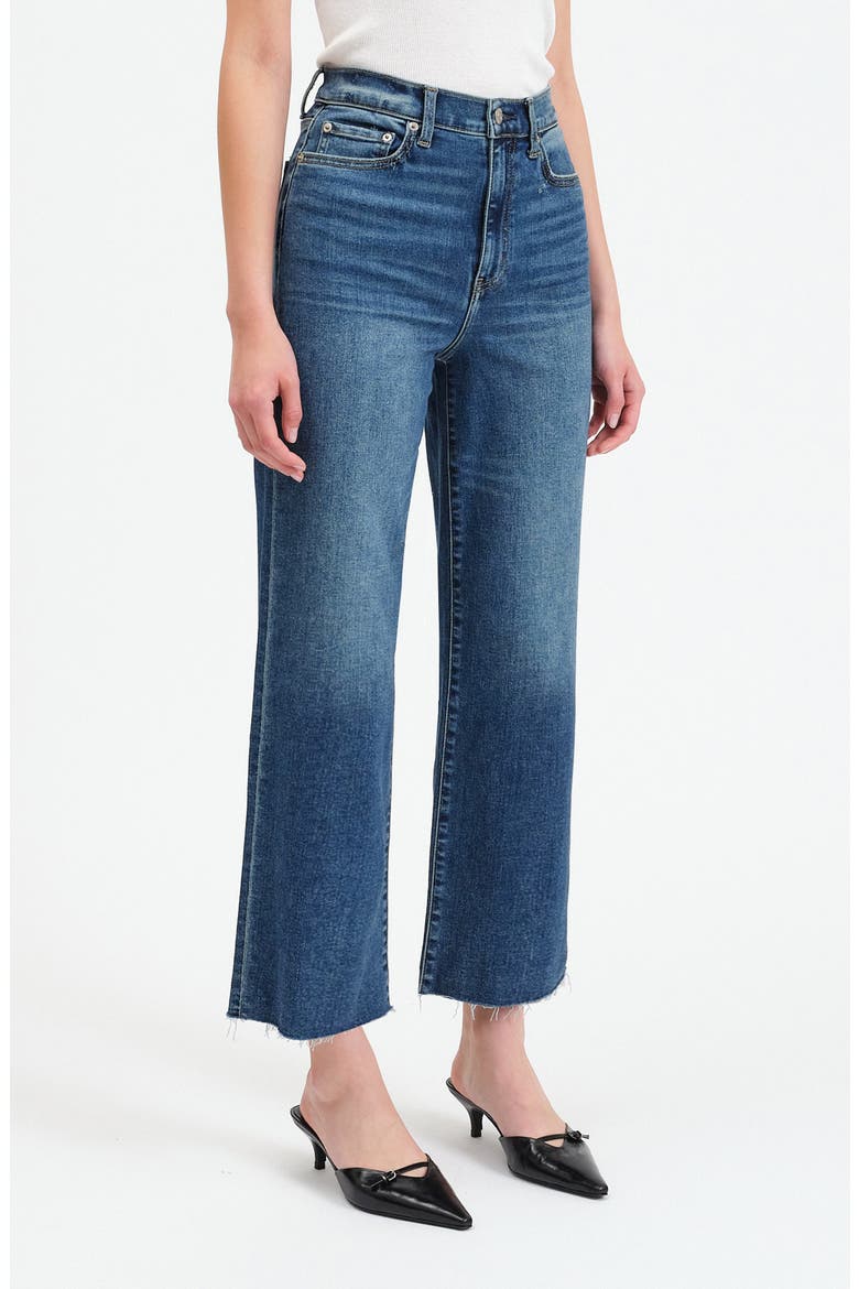 Pleaser High Waist Raw Hem Crop Jeans, Alternate, color, UPTOWN
