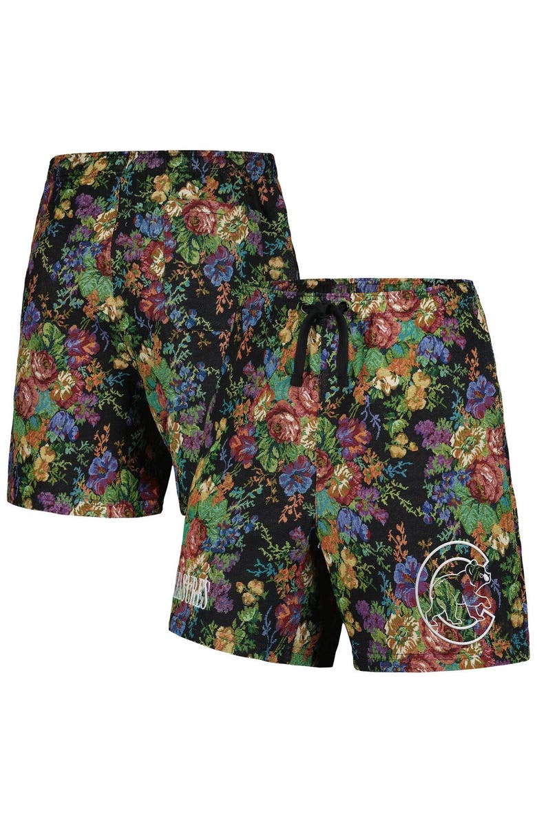 PLEASURES Men's PLEASURES  Black Chicago Cubs Floral Shorts, Main, color, Black