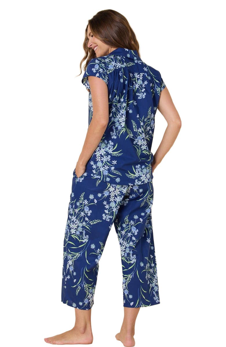 The Cat
s Pajamas Luxe Pima Capri Floral Set, Alternate, color, Garden Posy