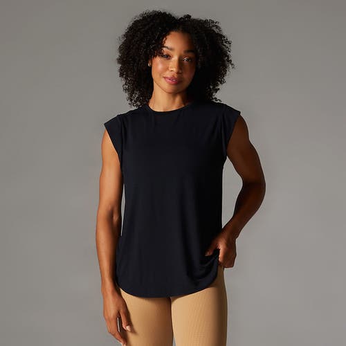 Tavi Cap Sleeve Muscle Tee In Black