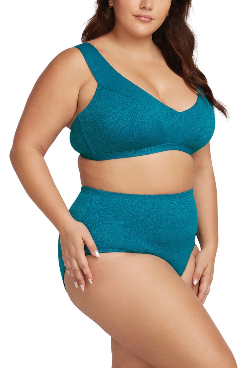 Artesands Renoir High Waist Bikini Bottoms, Alternate, color, 