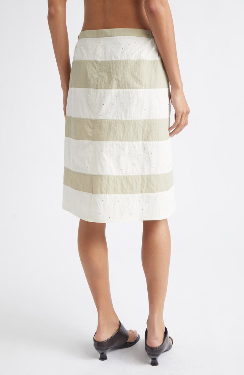 Paloma Wool Zurriola Stripe Crystal Embellished Skirt, Alternate, color, 620 - Ecru