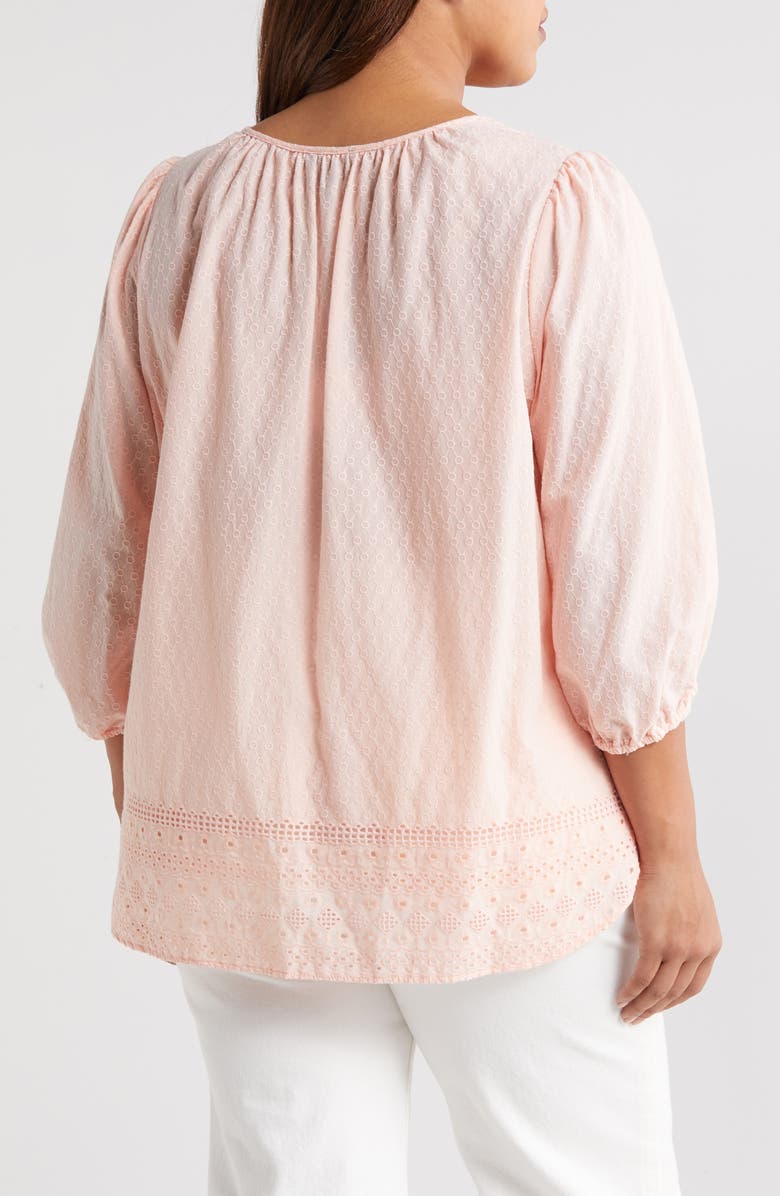 Jones New York Cotton Eyelet Detail Top, Alternate, color,