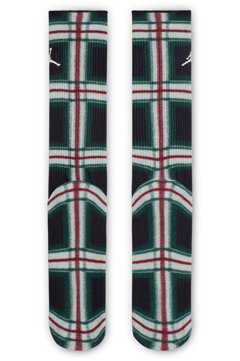 Everyday Essentials Holiday Crew Socks, Alternate, color, BLACK/ RED/ GREEN/ SAIL