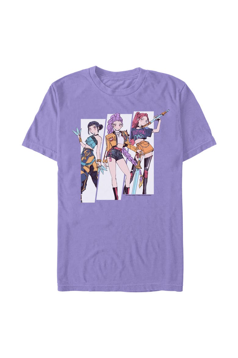 Men's Huntrix Manhwa Style T-Shirt, Main, color, Violet