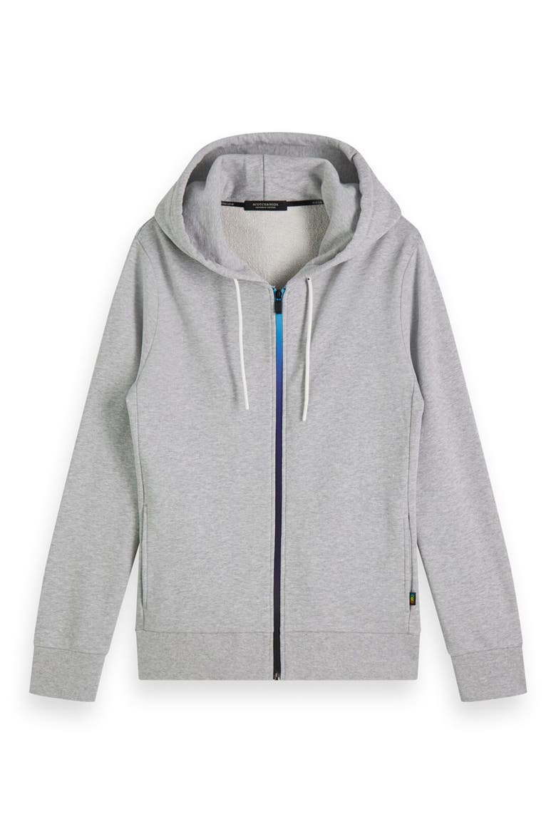 Classic Zip Through Hoodie, Main, color, LIGHT GREY MELANGE