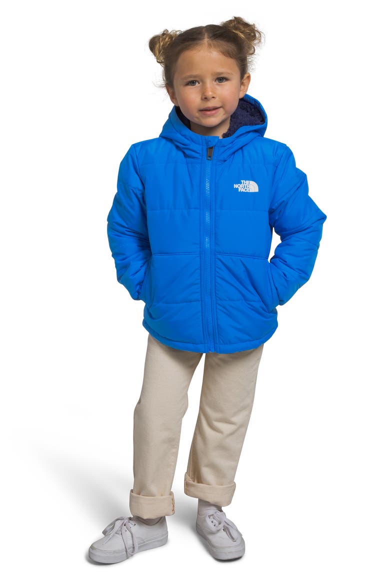 Kids Reversible Water-Repellent Coat, Alternate, color, OPTIC BLUE