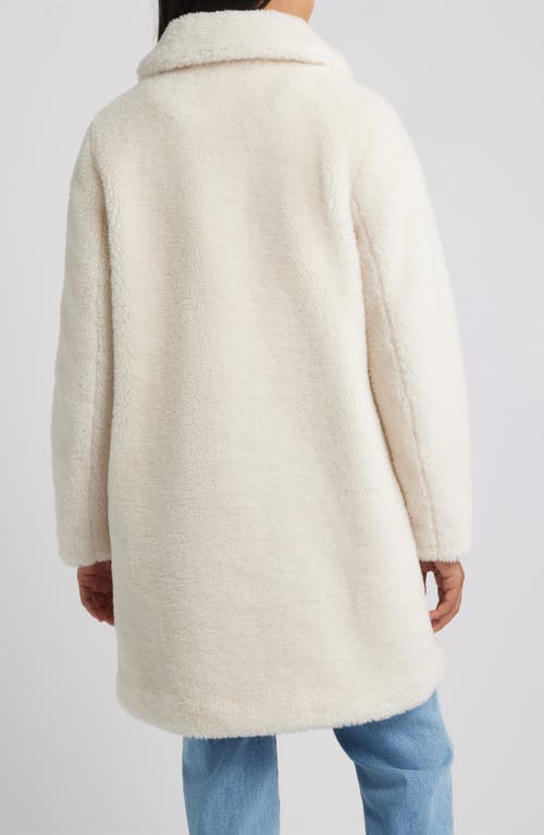 Sam Edelman Faux Fur Toggle Coat In White