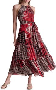 BCBG Halter Neck Midi Dress