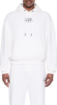 L/AB C/O OFF-WHITE Diagonal Stripe Logo Cotton French Terry Graphic Hoodie