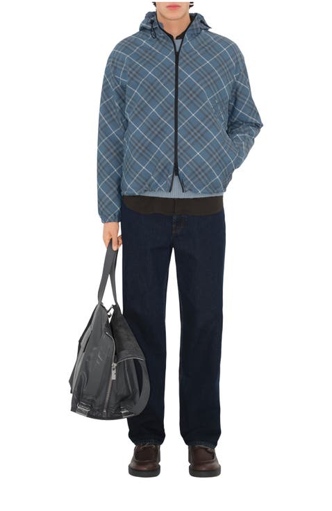 Reversible Check Hooded Jacket