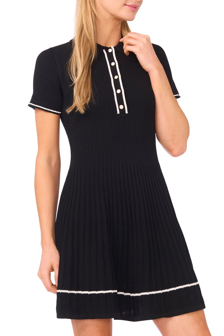 Sally Polo Minidress, Alternate, color, RICH BLACK