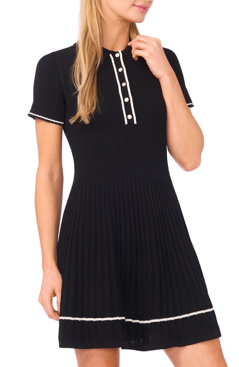 Ted Baker Sally Polo Minidress, Alternate, color, Rich Black