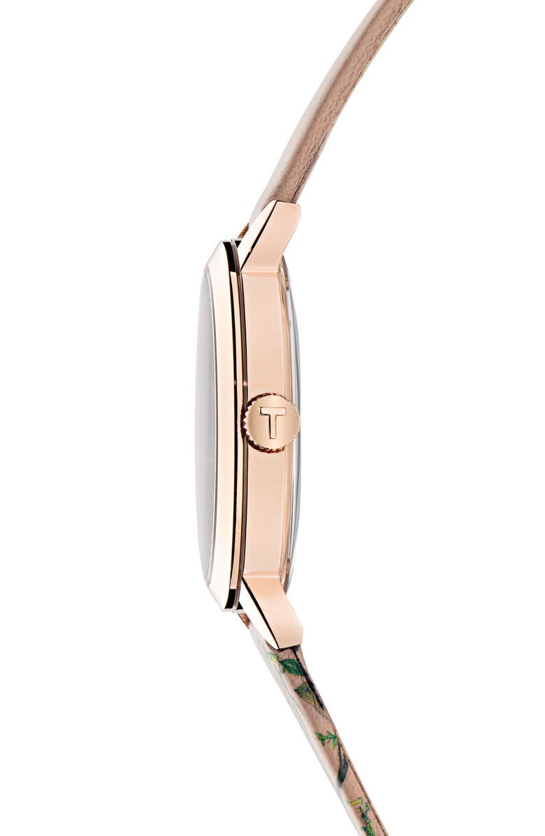Ted Baker London Floral Watch, 14mm, Alternate, color, Pink
