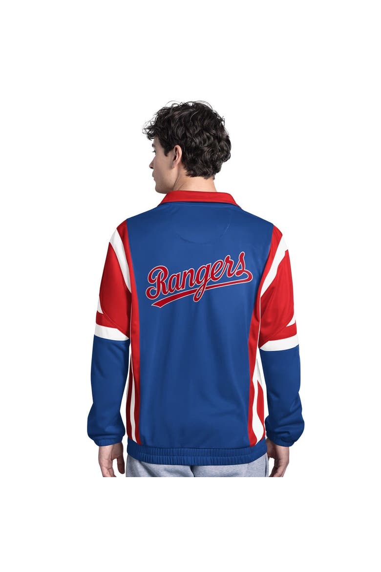 Men's Starter Royal/Red Texas Rangers Contender Tricot Full-Zip Track Jacket, Alternate, color, Royal