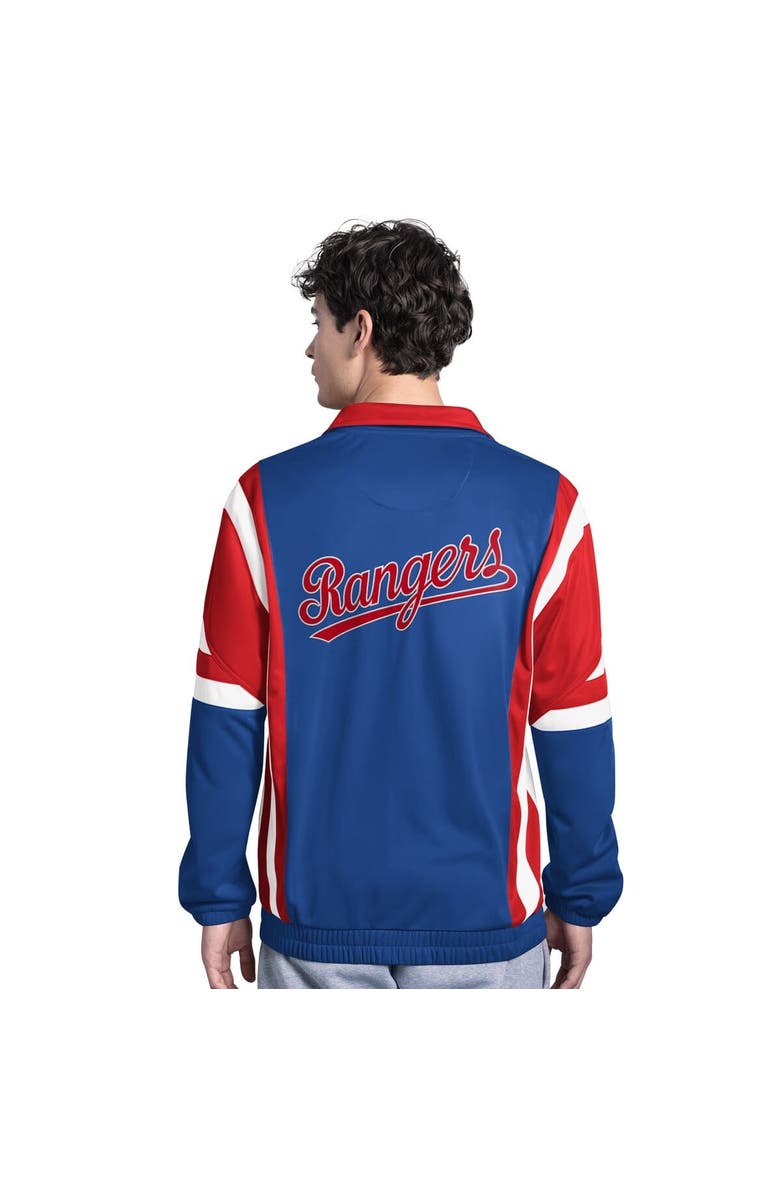 STARTER Men's Starter Royal/Red Texas Rangers Contender Tricot Full-Zip Track Jacket, Alternate, color, Royal