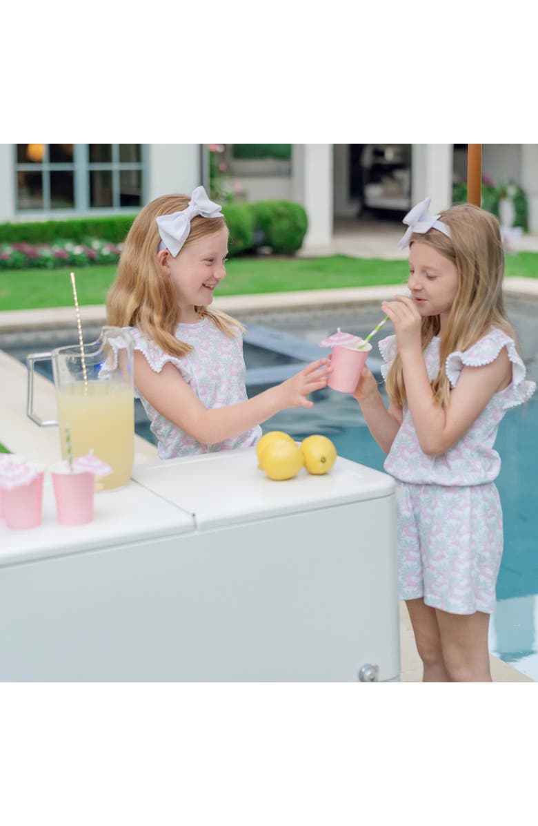 Lila and Hayes Rae Girls' Romper, Alternate, color, Poolside Palms