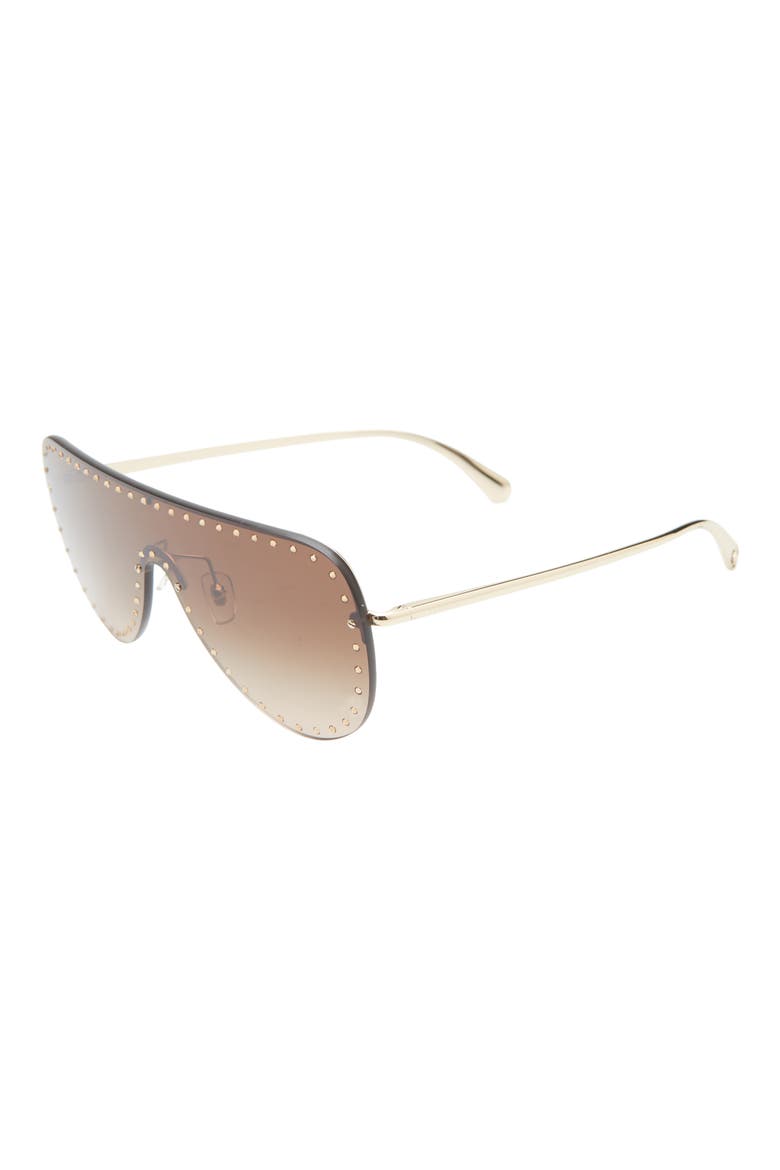 Shield Sunglasses, Alternate, color, PALE GOLD/ BROWN GRADIENT