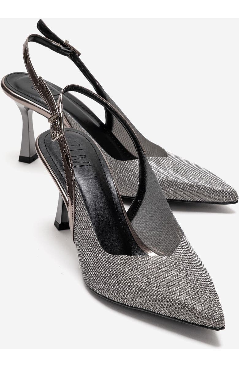 Prologue Shoes Dorata Embellished Stiletto Pump, Main, color, Platinum