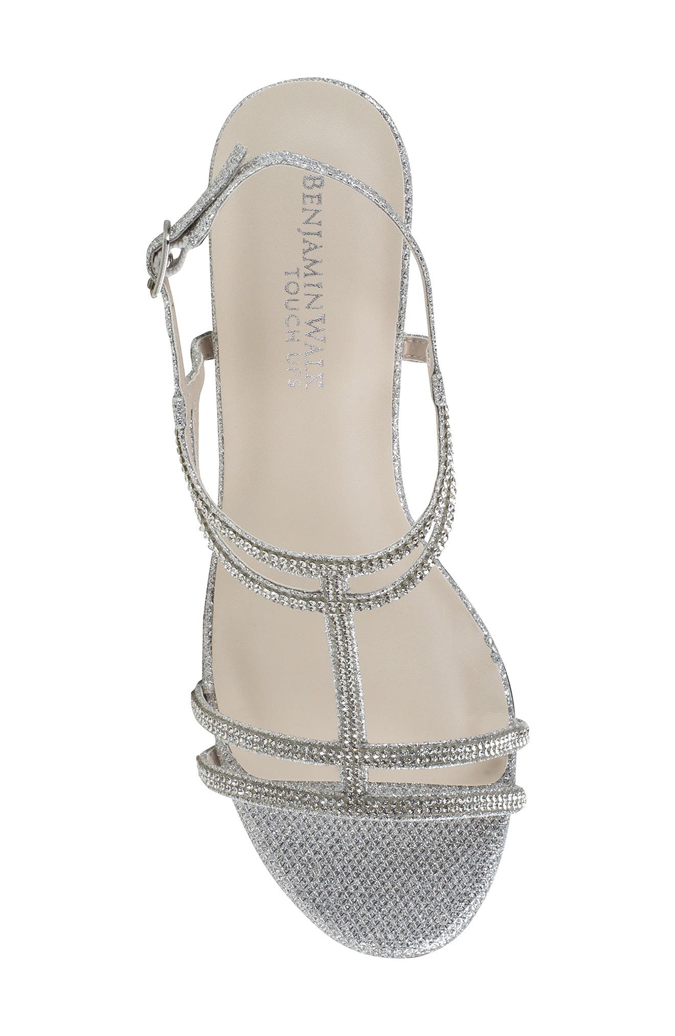Touch Ups Sam Ankle Strap Sandal, Alternate, color, Silver