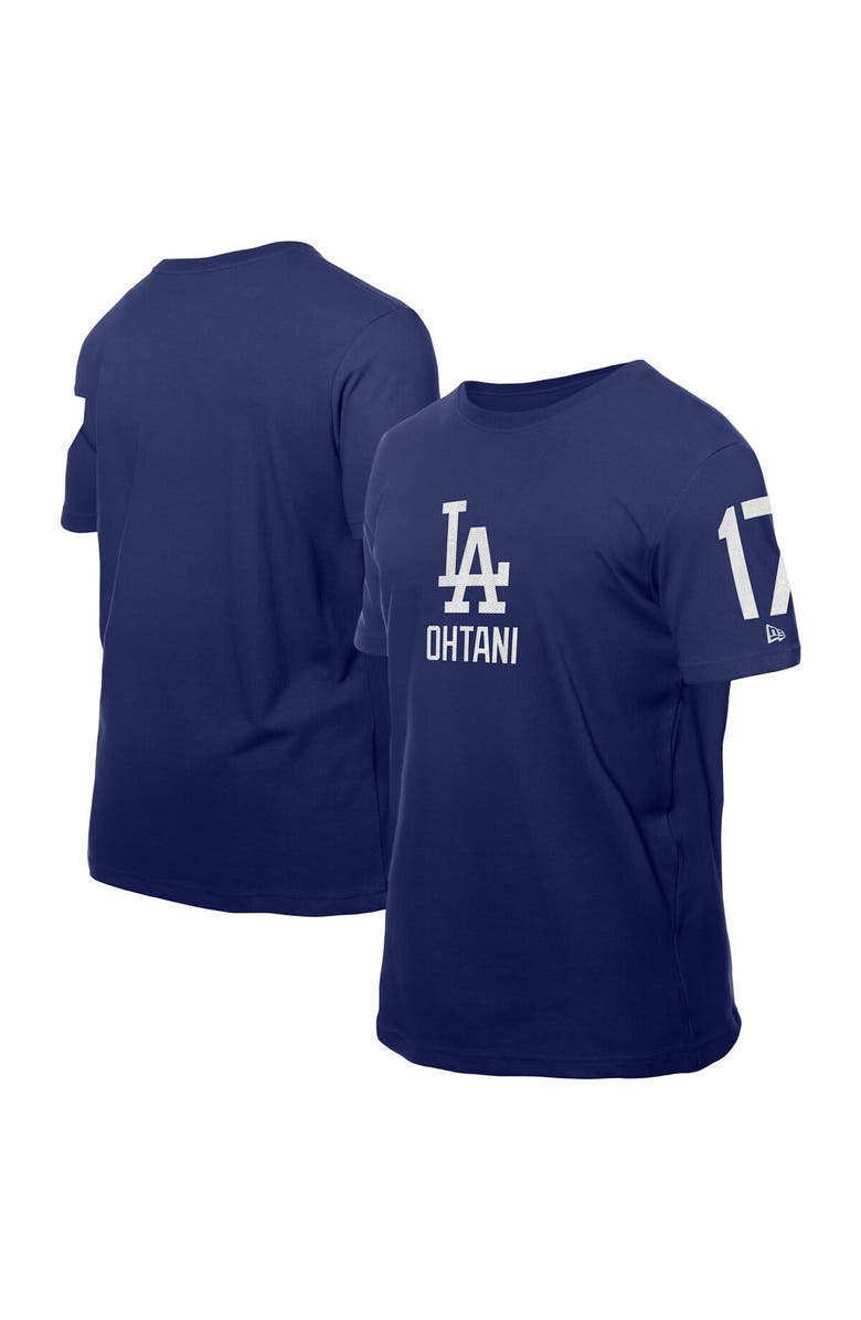 New Era Men's New Era Shohei Ohtani Royal Los Angeles Dodgers Design Lab Name & Number T-Shirt, Main, color, Royal