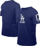New Era Men's New Era Shohei Ohtani Royal Los Angeles Dodgers Design Lab Name & Number T-Shirt