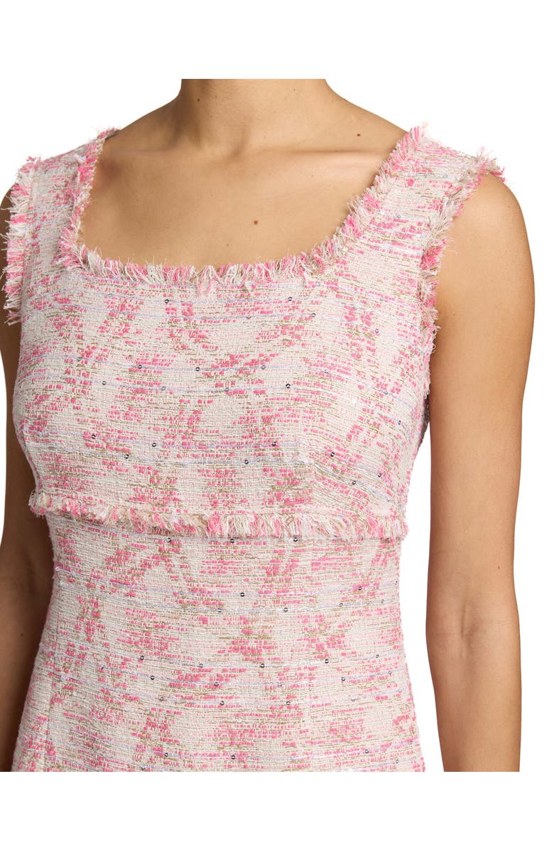 Santorelli FAYE Sleevess Midi Sheath Dress in Cotton Jaquard, Alternate, color, 