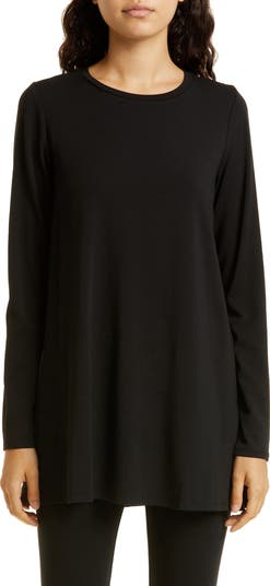 Eileen Fisher Viscose Jersey Long Sleeve high quality Tunic Top XL