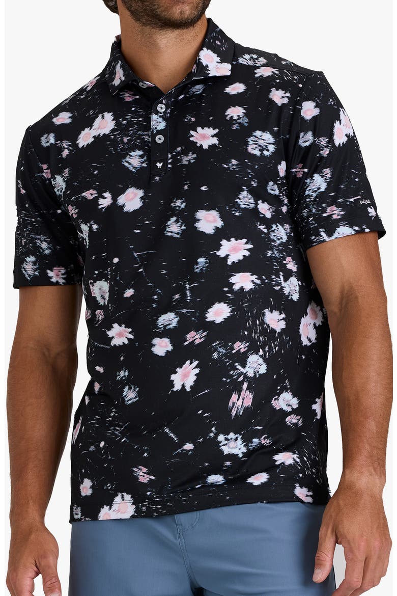 Core Abstract Floral Print Performance Golf Polo, Alternate, color, COSMOS CHAOS