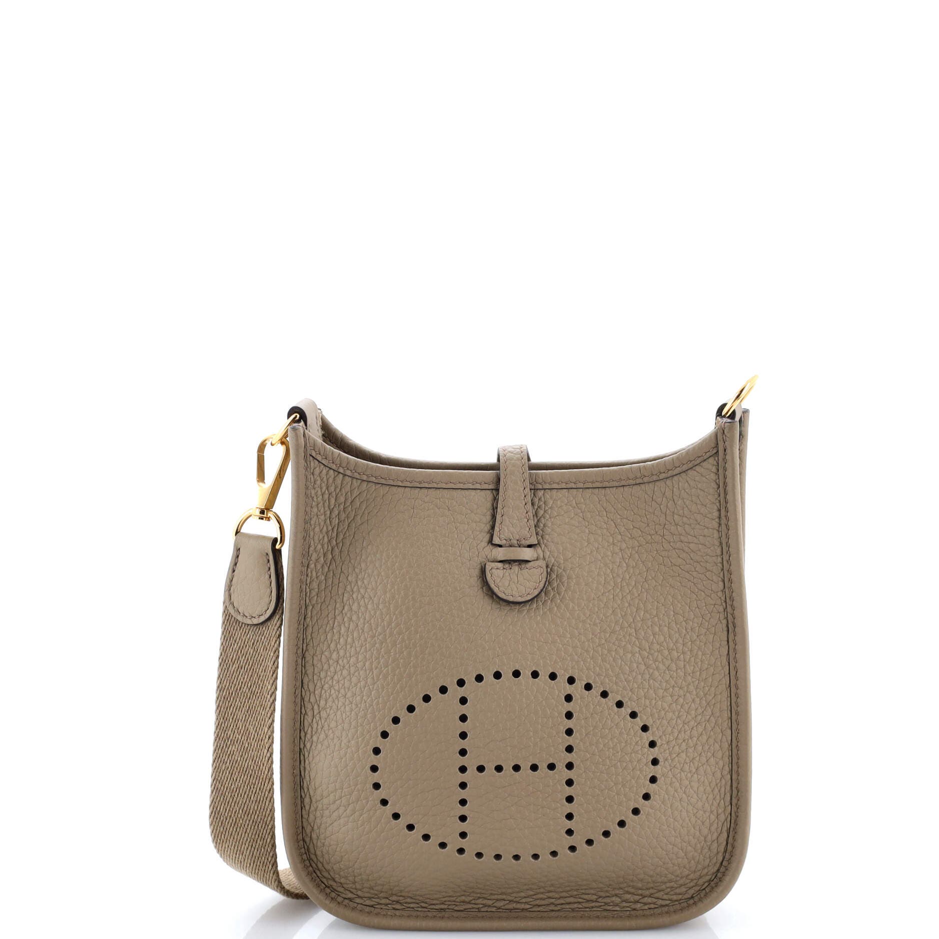 Pre-Owned Hermes Evelyne Bag Gen III Clemence TPM, Main, color, Beige Marfa