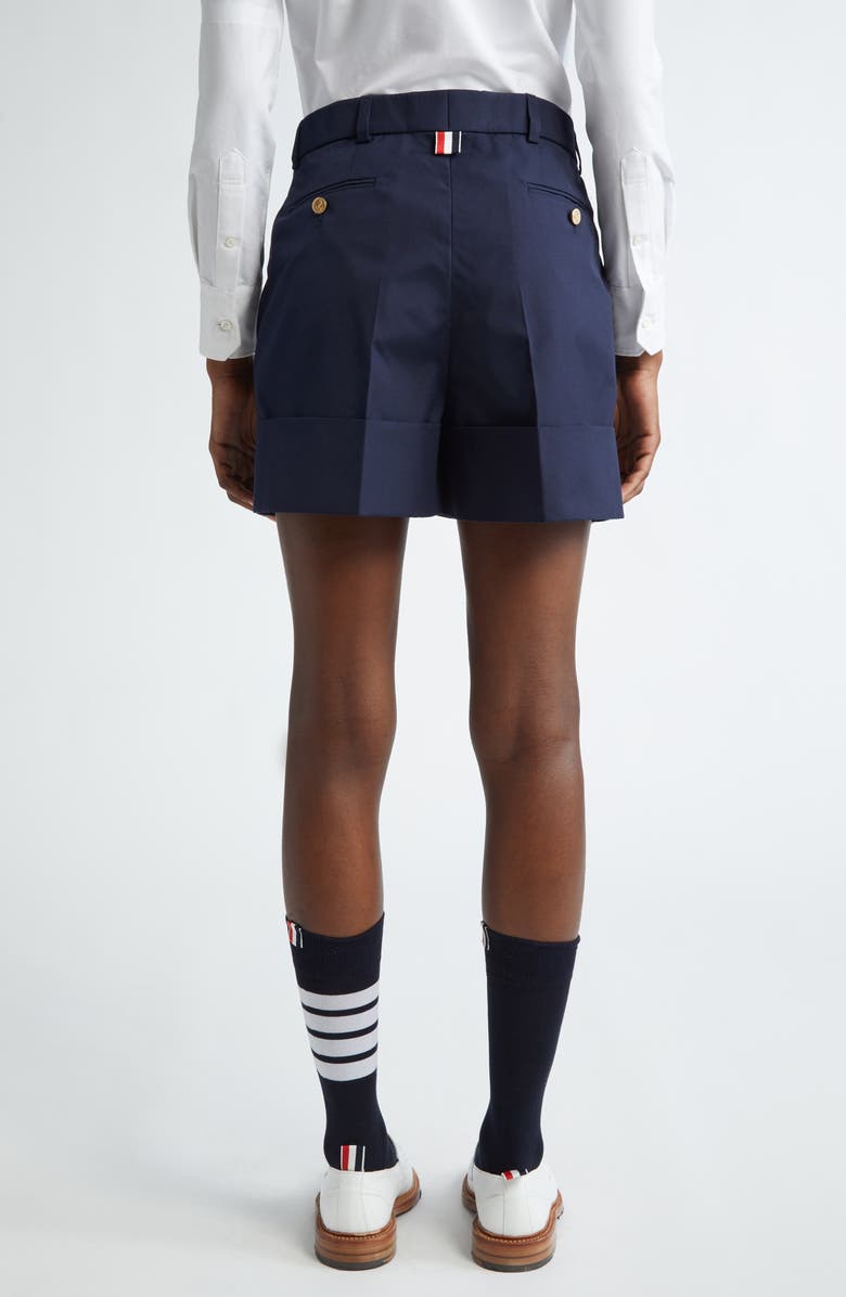 Thom Browne Fit 2 Sack Cuff Hem Wool & Cashmere Shorts, Alternate, color, Navy