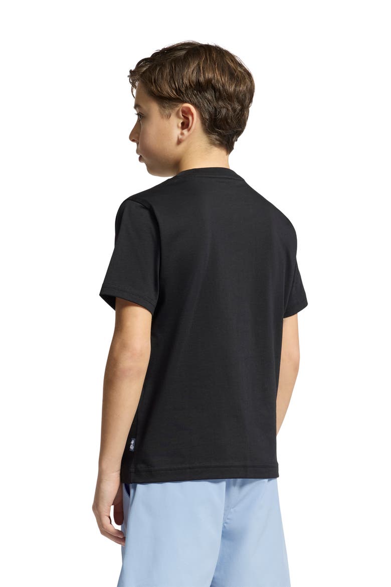Kids' Oceania Embroidered Pima Cotton T-Shirt, Alternate, color, BLACK