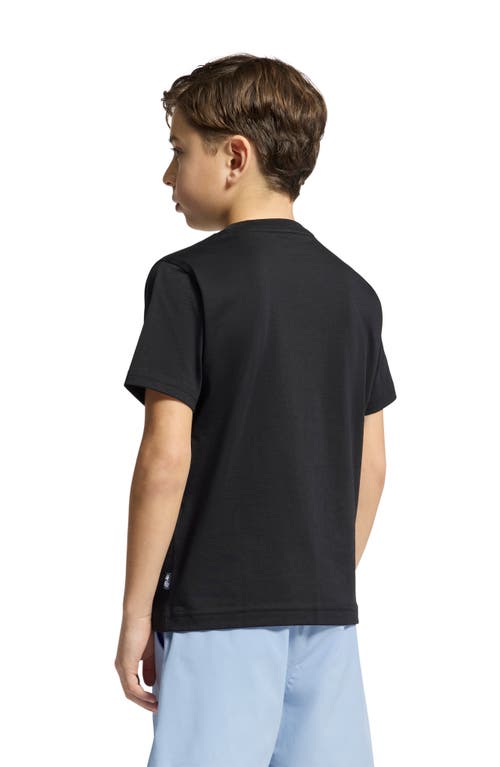 Psycho Bunny Kids' Oceania Embroidered Pima Cotton T-shirt In Black