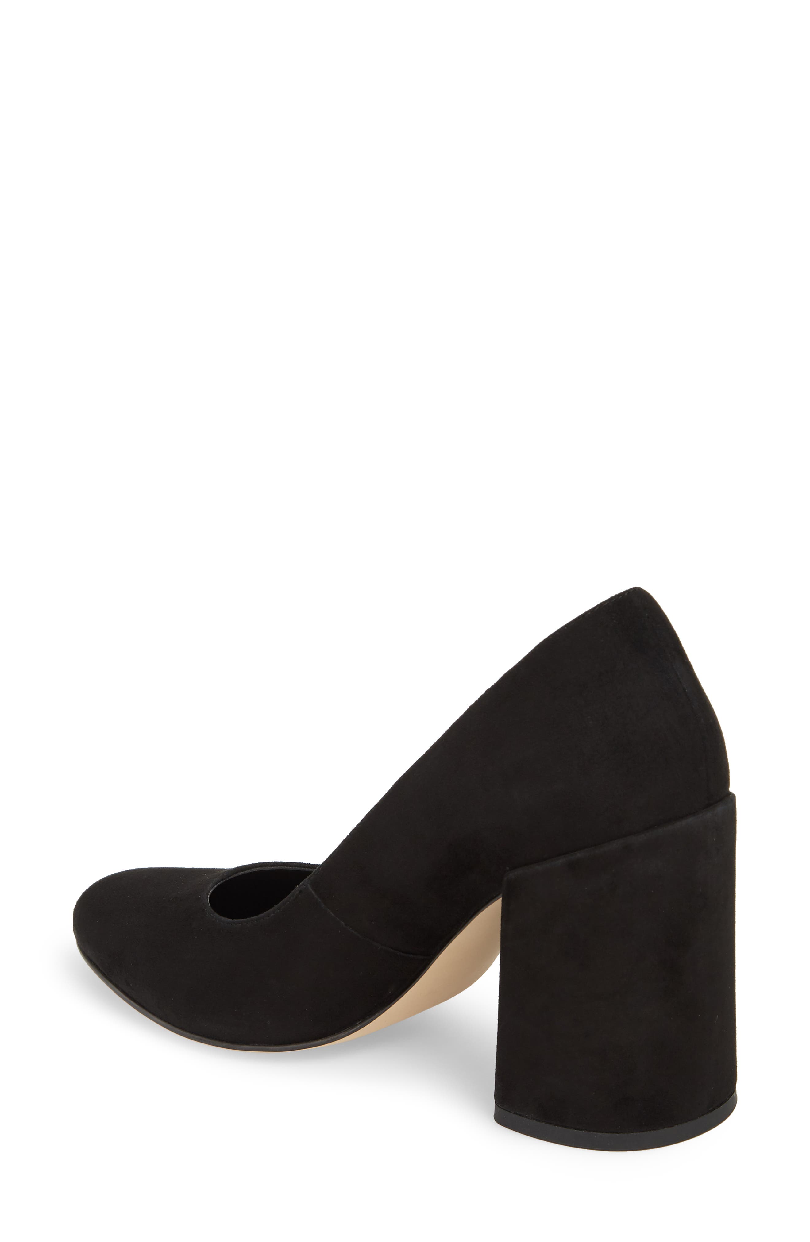 Nik Block Heel Pump, Alternate, color, BLACK SUEDE
