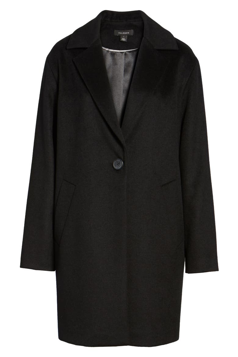 Wool Blend Coat, Alternate, color, BLACK