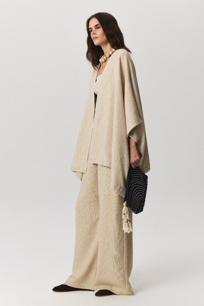Erica Poncho, Alternate, color, Beige
