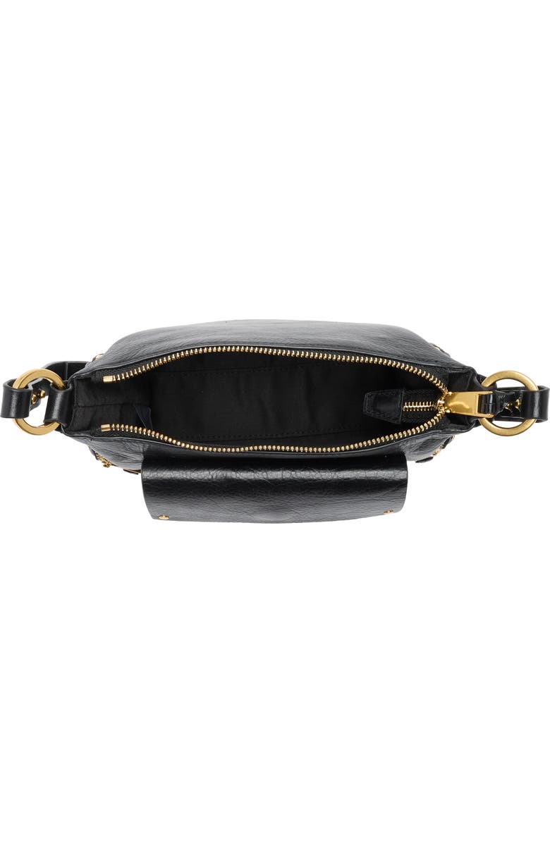 Rebecca Minkoff Mini Mab Leather Shoulder Bag, Alternate, color, Black