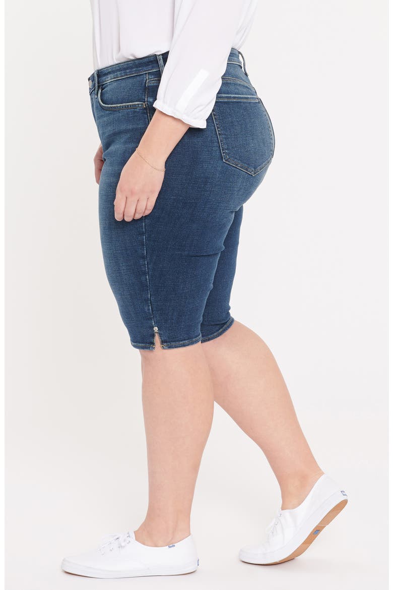 Side Slit Denim Bermuda Shorts, Alternate, color, MARCEL MARE
