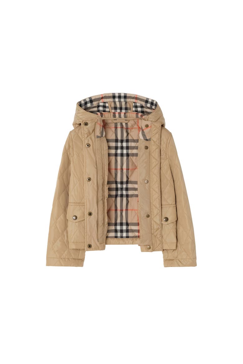Quilted Nylon Parka, Alternate, color, Flax beige