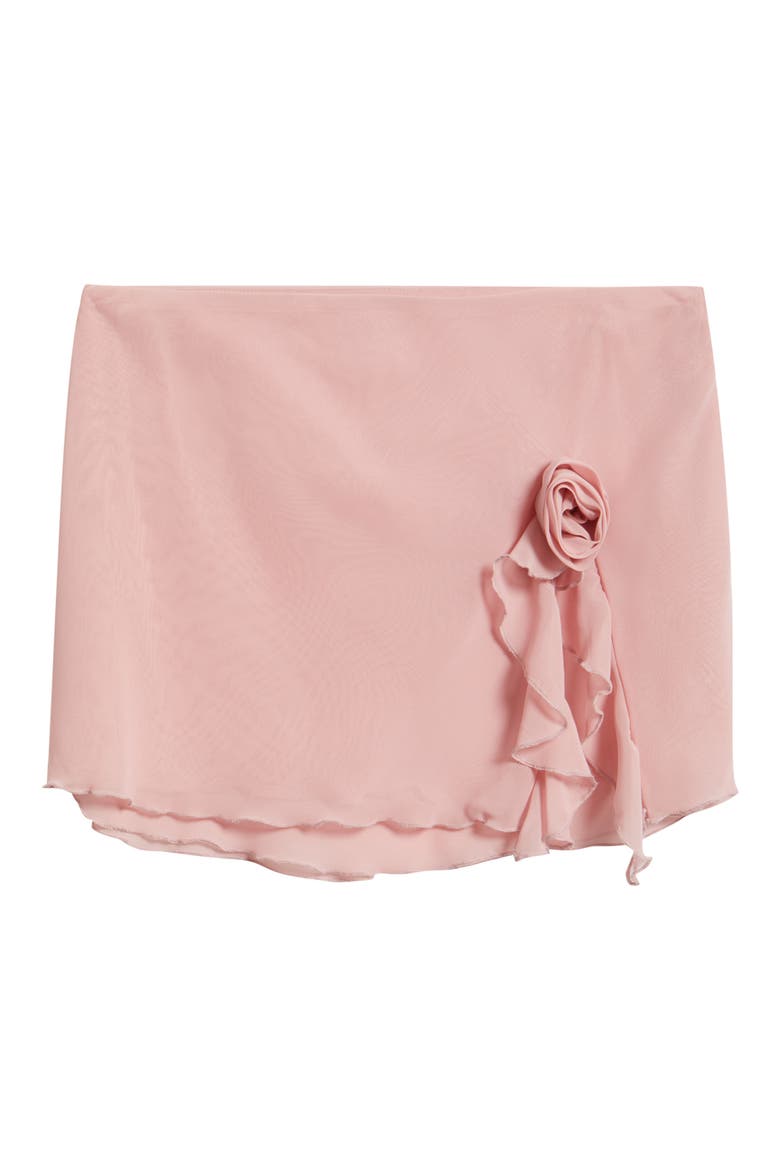 Rose Detail Miniskirt, Alternate, color, BABY PINK