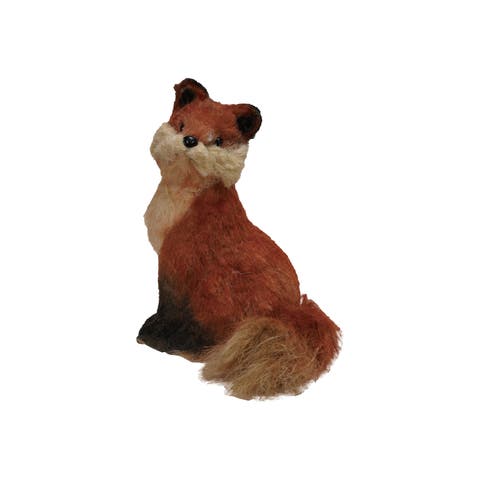 Sisal Sitting Fox, Brown