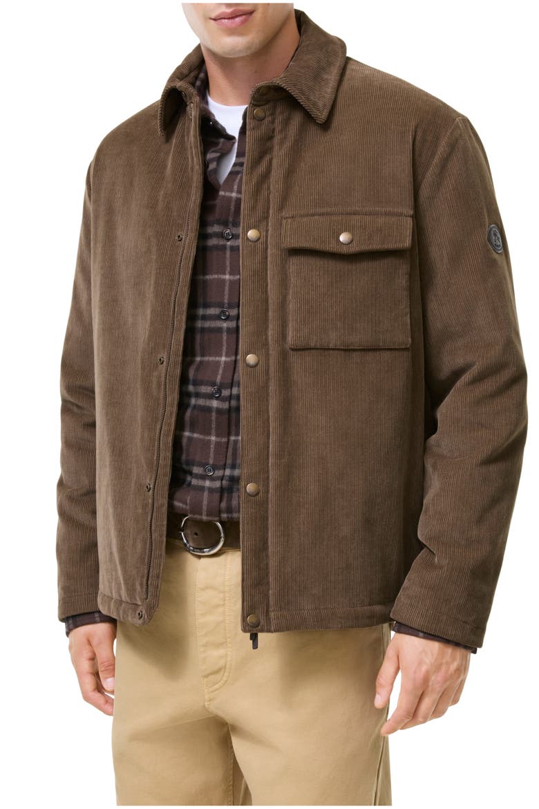 Corduroy Dalewood Overshirt, Main, color, Sepia brown