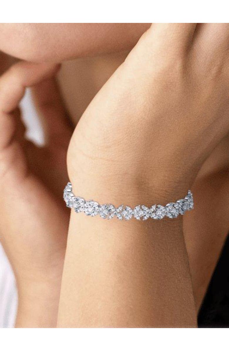 DLORIA Elegant Round and Marquise Cut Tennis Bracelet, Alternate, color, 