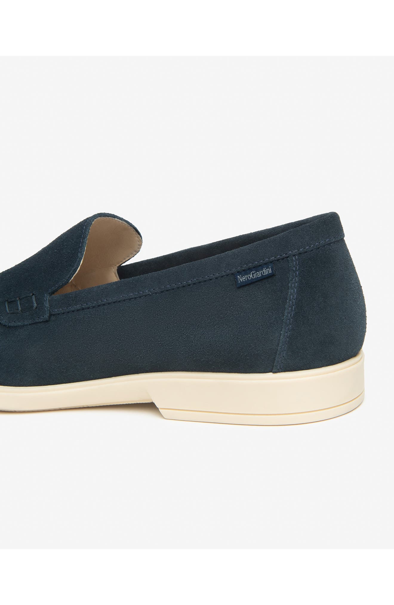Suede Slip-On Loafer, Alternate, color, NAVY