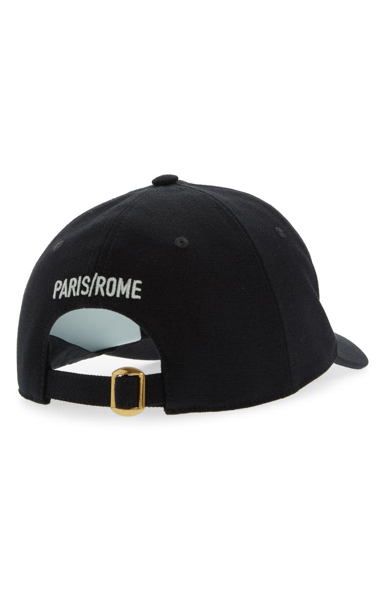 Valentino Garavani Chez Valentino Embroidered Baseball Cap, Alternate, color, Black/ Ivory