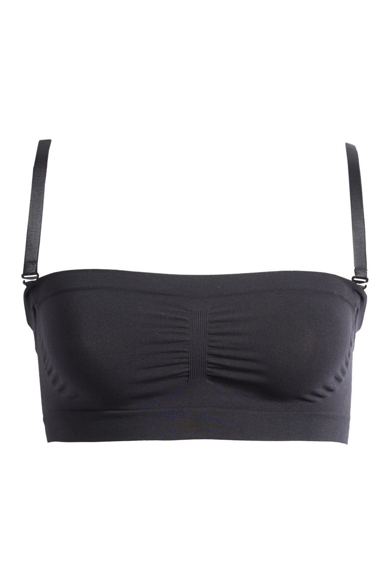 Seamless Sculpt Bandeau Bra, Main, color, ONYX