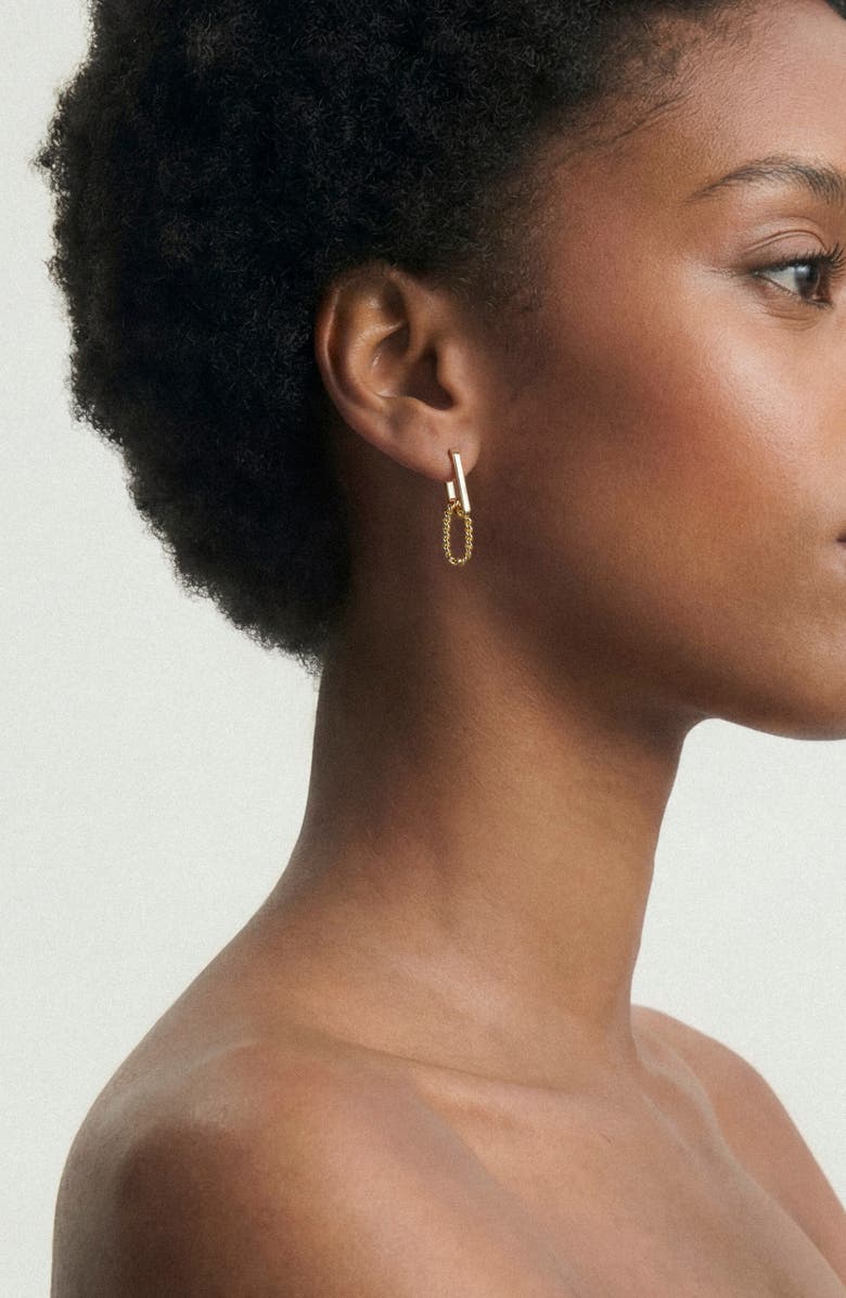 st. Moran Mixed Link Drop Earrings, Alternate, color, Gold