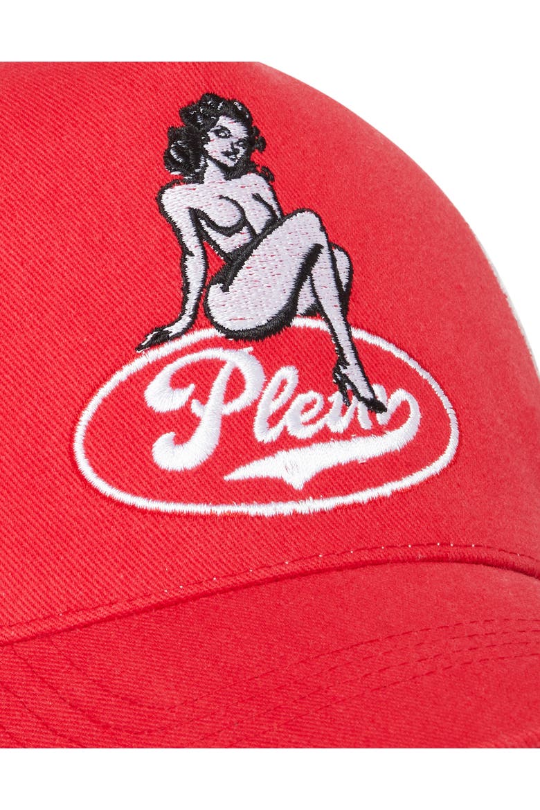 Mesh Baseball Cap Pin-Up Unisex, Alternate, color, red